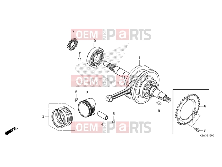 HONDA DAX 125 (ST125AP) 2023 E-16 CRANKSHAFT/PISTON