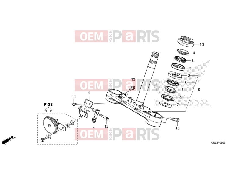 HONDA DAX 125 (ST125AP) 2023 F-9 STEERING STEM