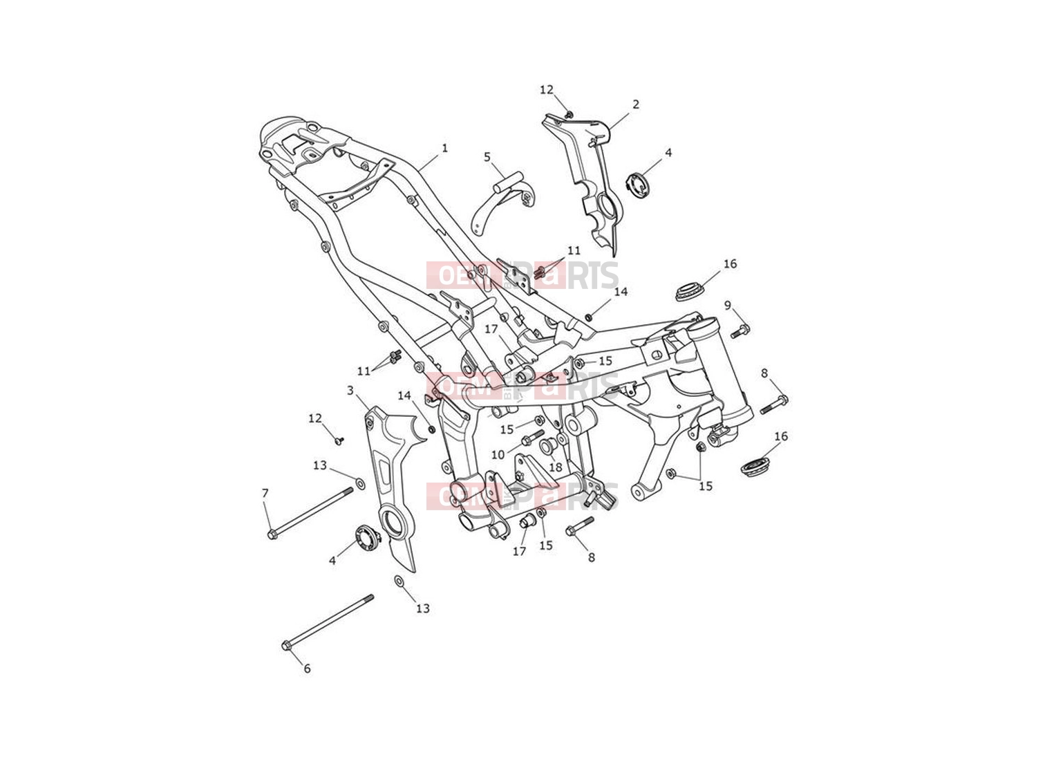 Triumph 2022 Trident 660 Main Frame Assembly