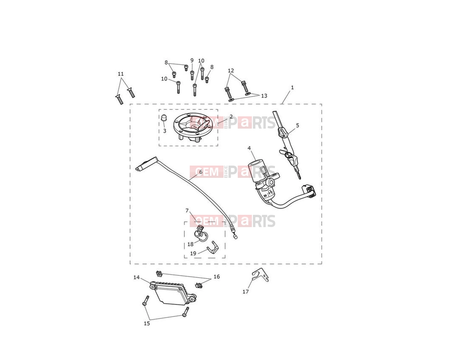Triumph 2022 Trident 660 Lockset