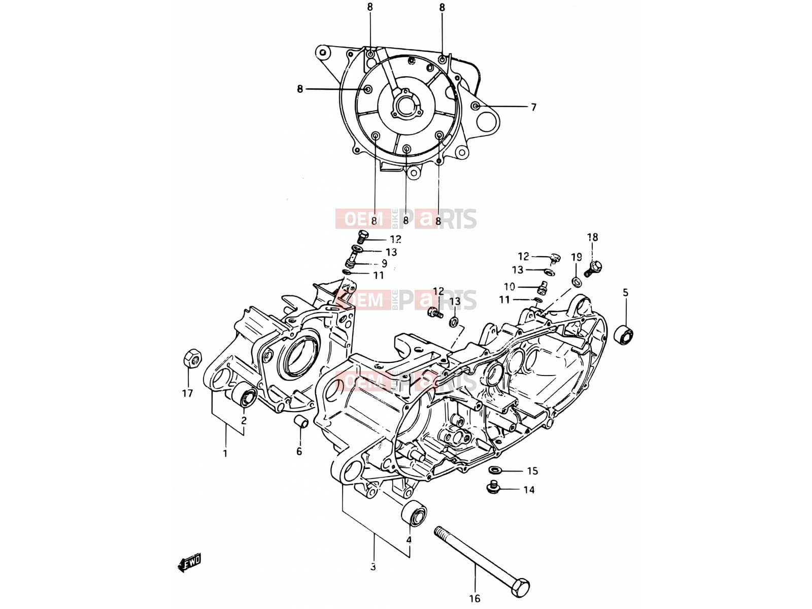 SUZUKI CS125 D (1983) 3 - CRANKCASE