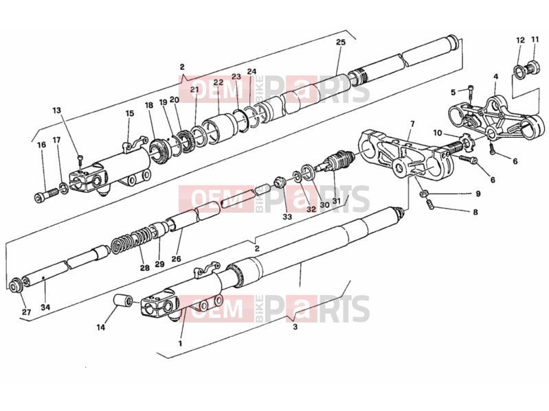 DUCATI 1995 Superbike 888 FRONT FORK » FRONT SUSPENSION