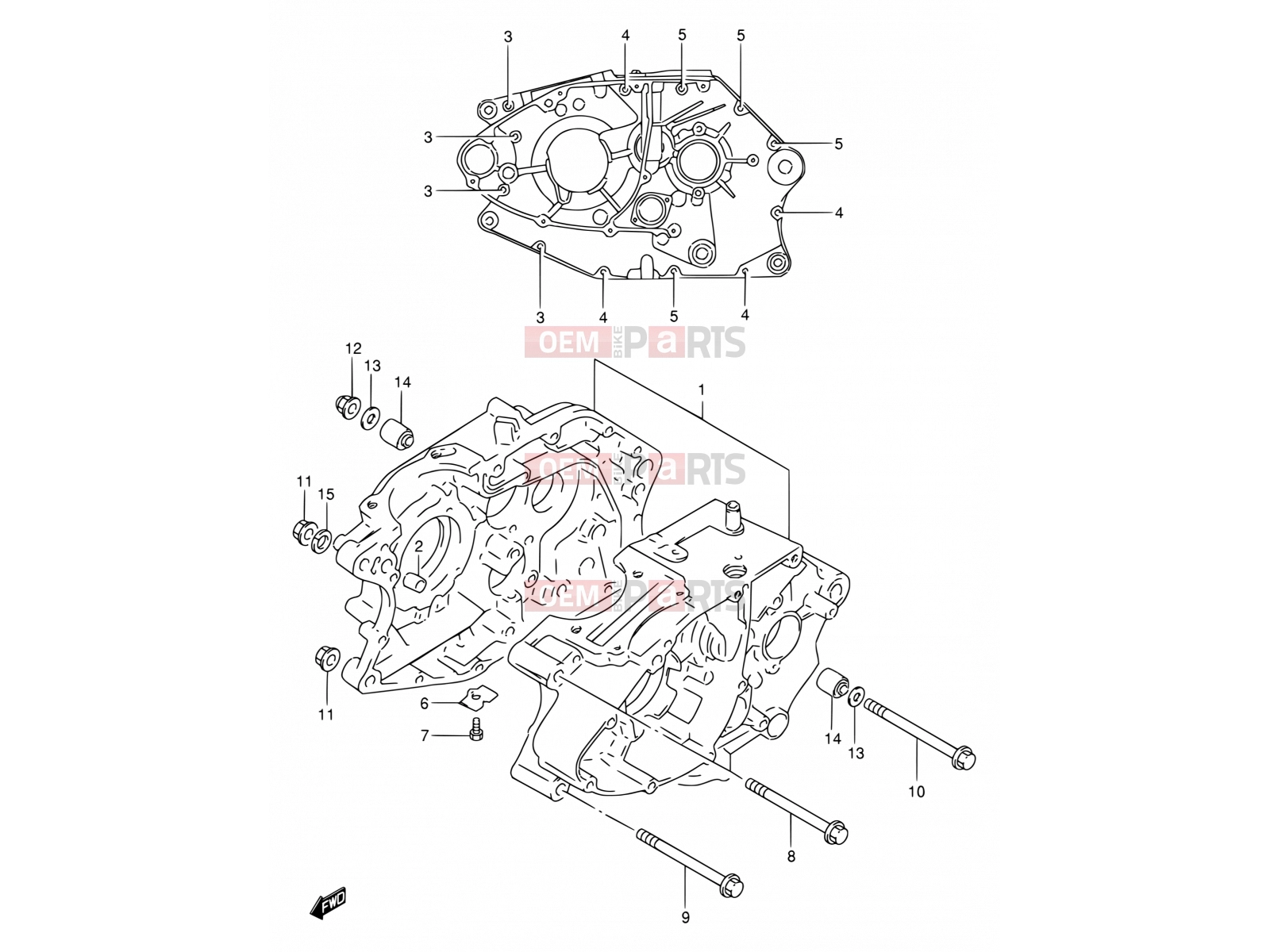 SUZUKI DF200E W (1998) 3 - CRANKCASE