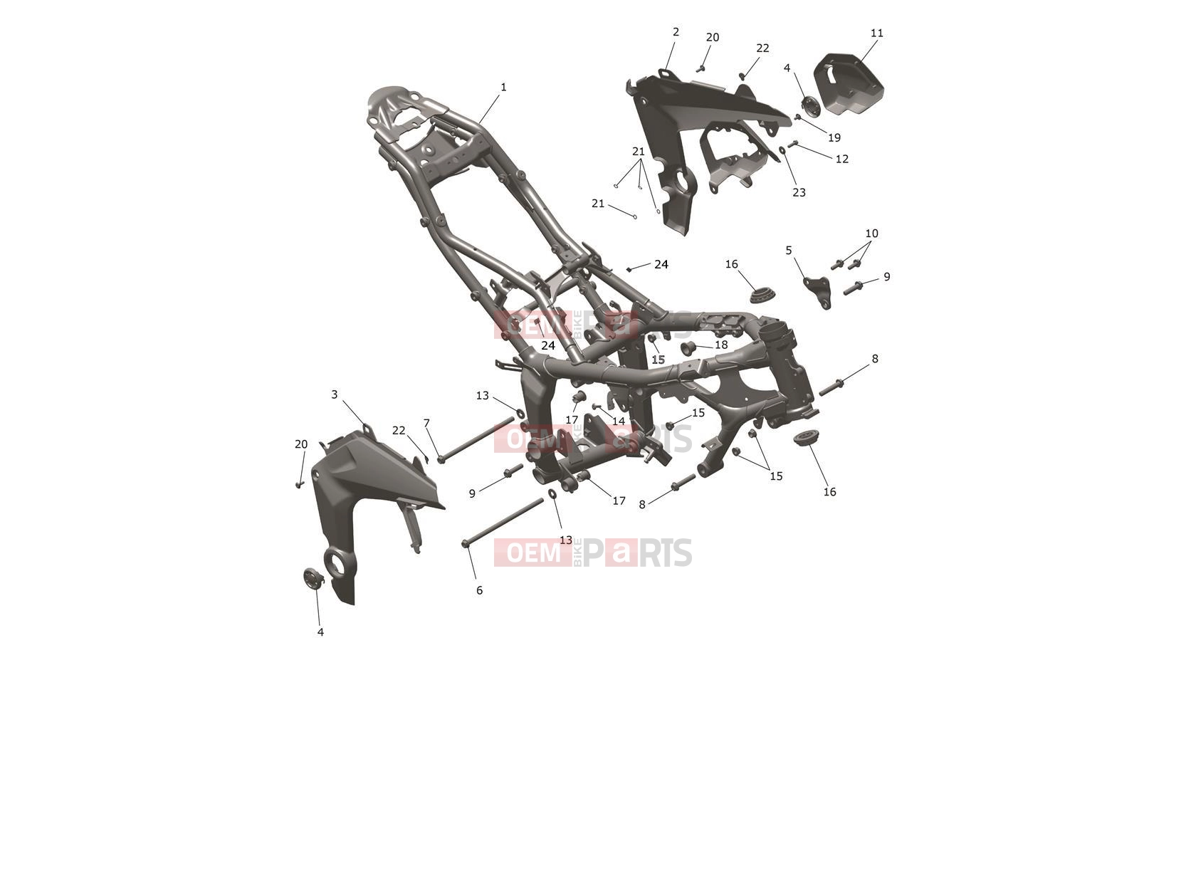 Triumph 2024 Daytona 660 Main Frame Assembly