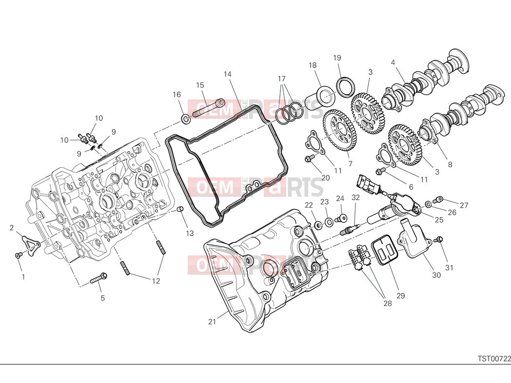 DUCATI 2025 Multistrada V4 RS Front head timing system