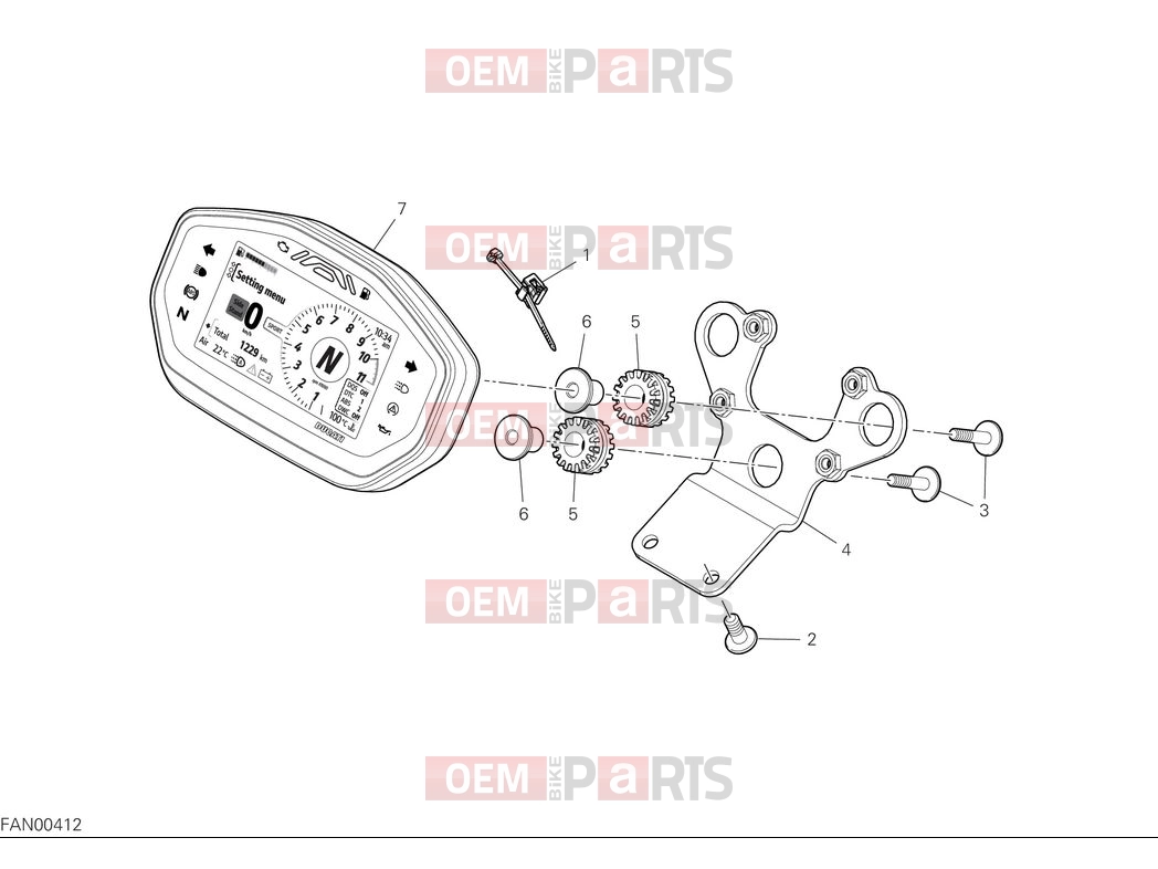 DUCATI 2025 Monster SP Instrument panel