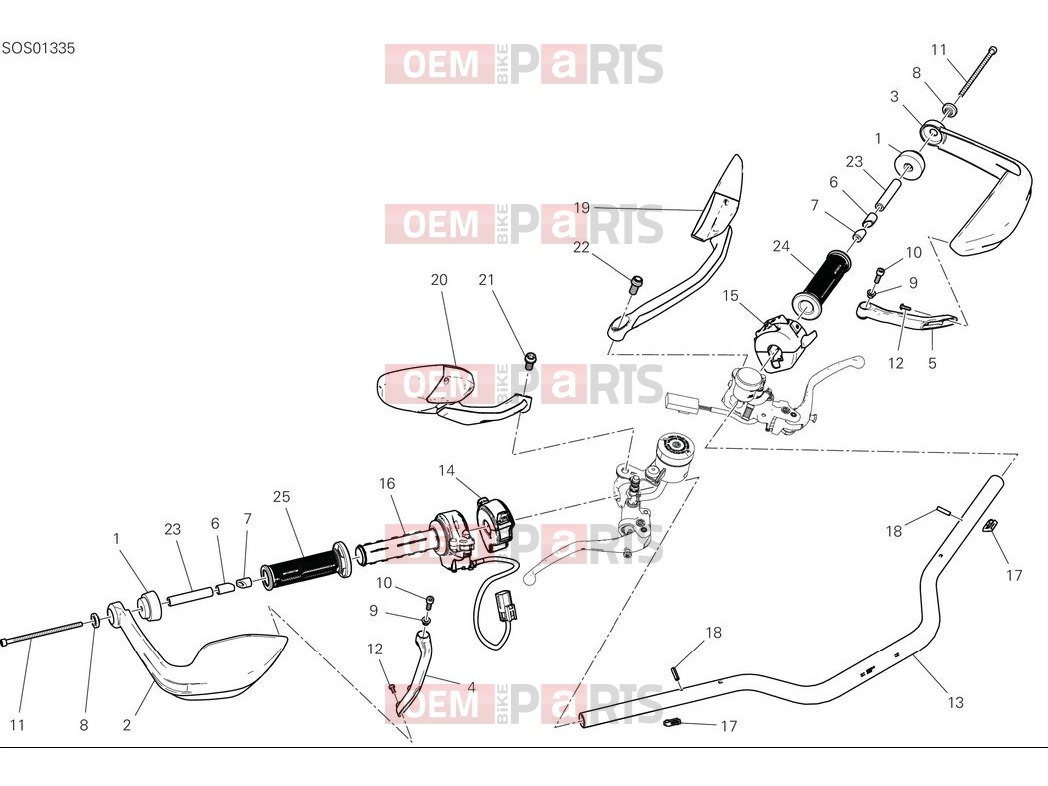 DUCATI 2025 Multistrada V4 S Handlebar & controls