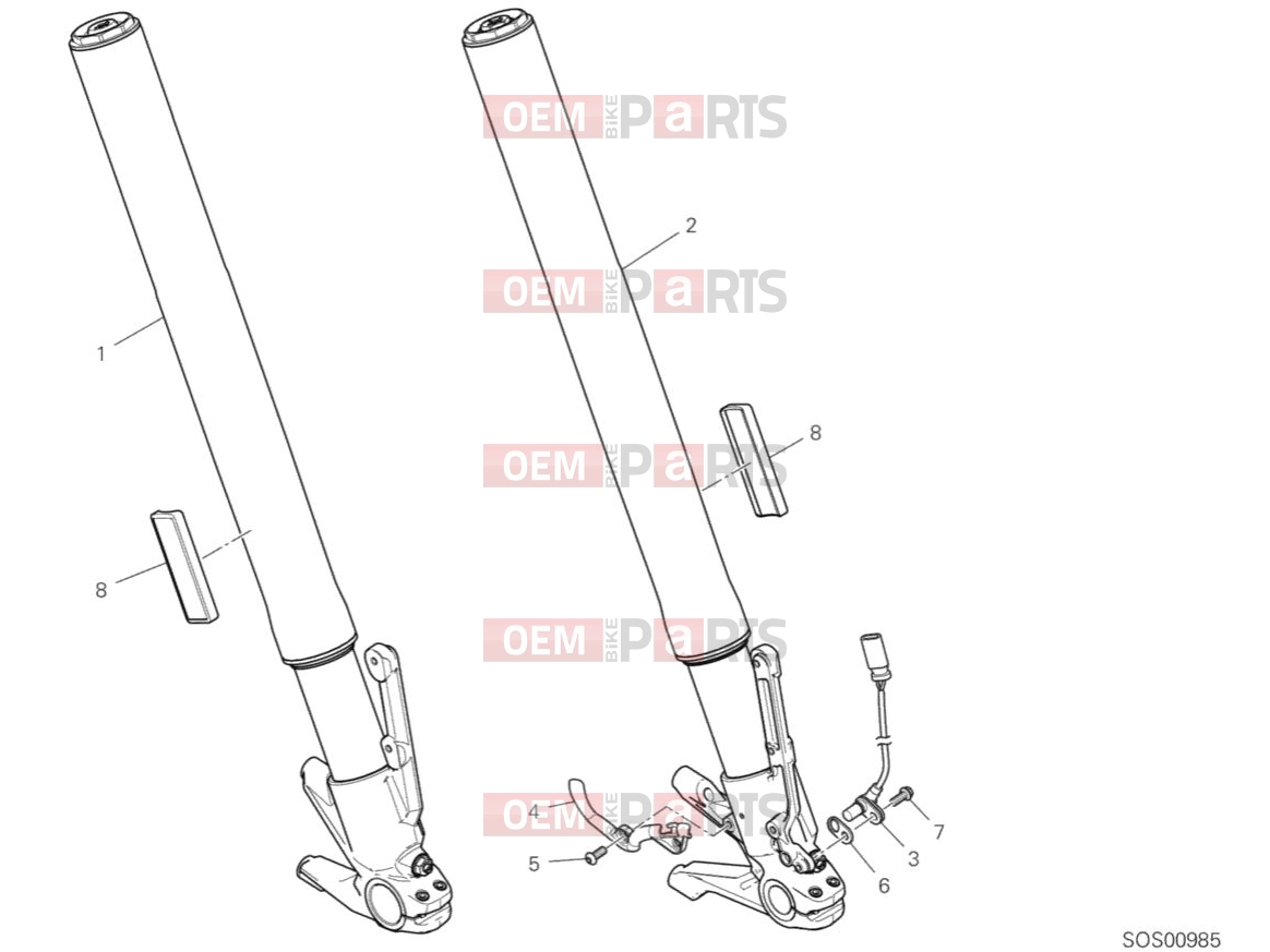 DUCATI 2019  Diavel 1260 FRONT FORK