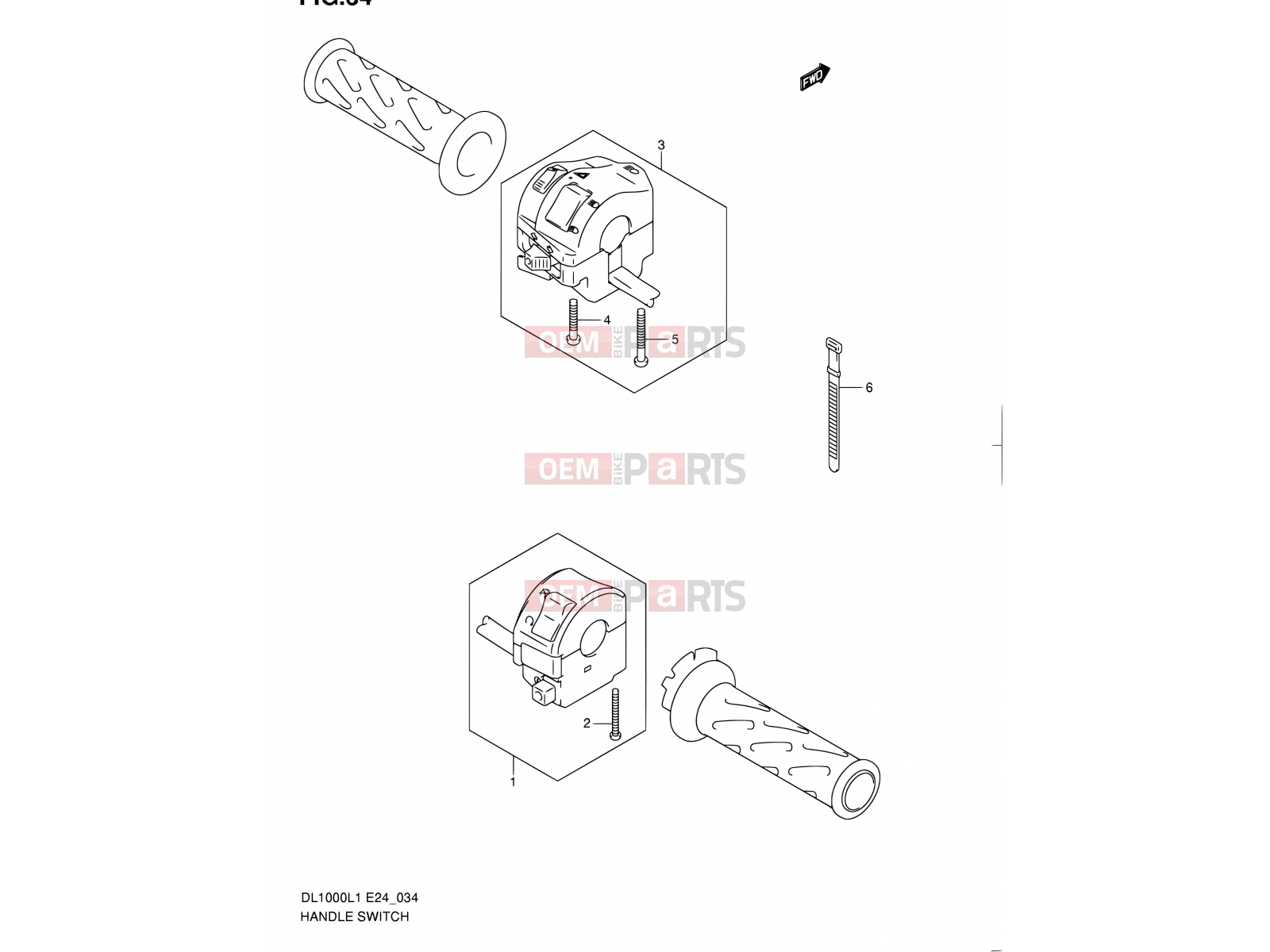 SUZUKI DL1000 L1 (2011) V-Strom (E24) 34 - HANDLE SWITCH