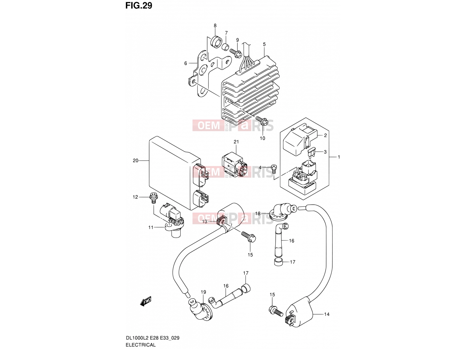 SUZUKI DL1000 L2 (2012) V-Strom (E03,E28,E33) 29 - ELECTRICAL
