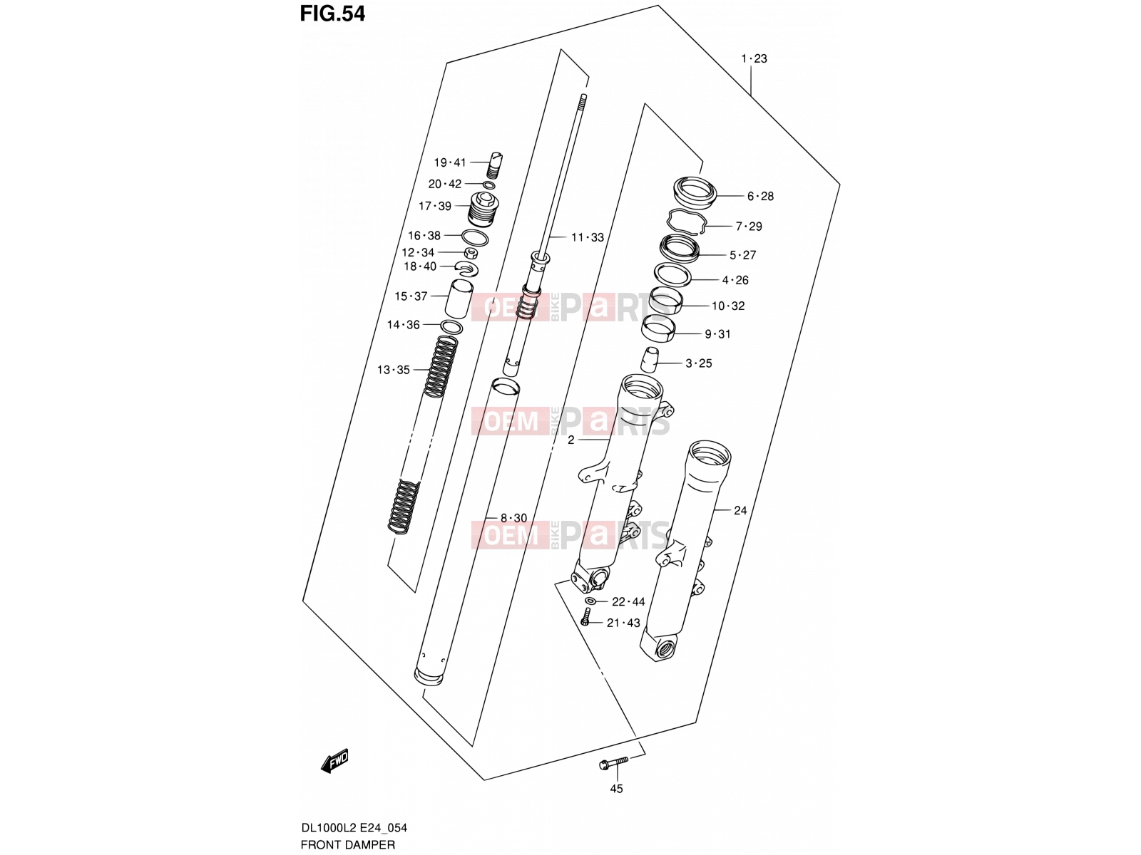 SUZUKI DL1000 L2 (2012) V-Strom (E24) 54 - FRONT DAMPER