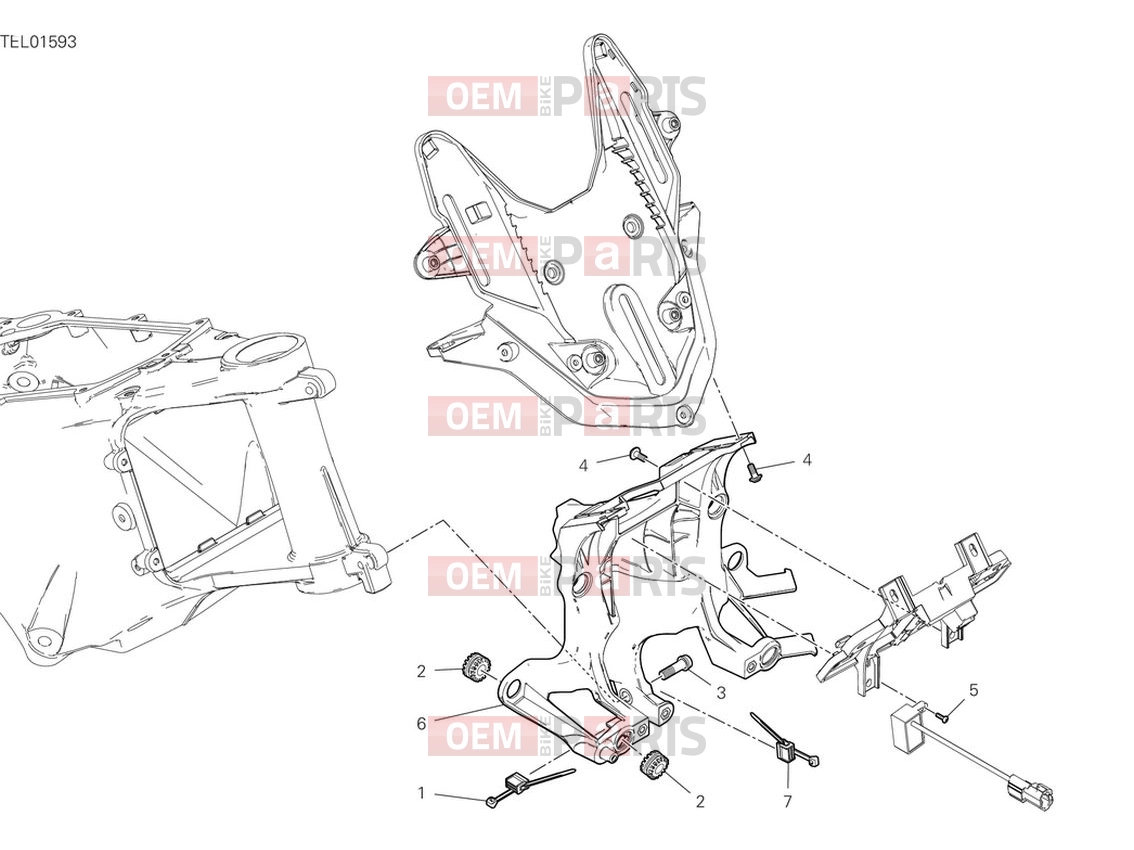 DUCATI 2024 Multistrada V4 Pikes Peak Front subframe