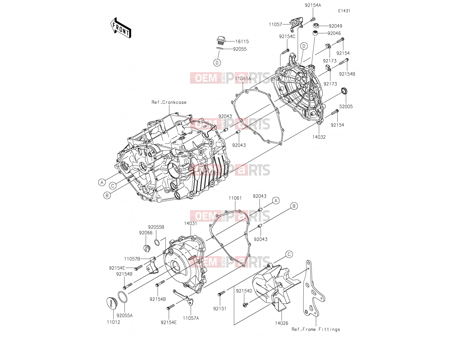 KAWASAKI 2021 16 Engine Cover(s)