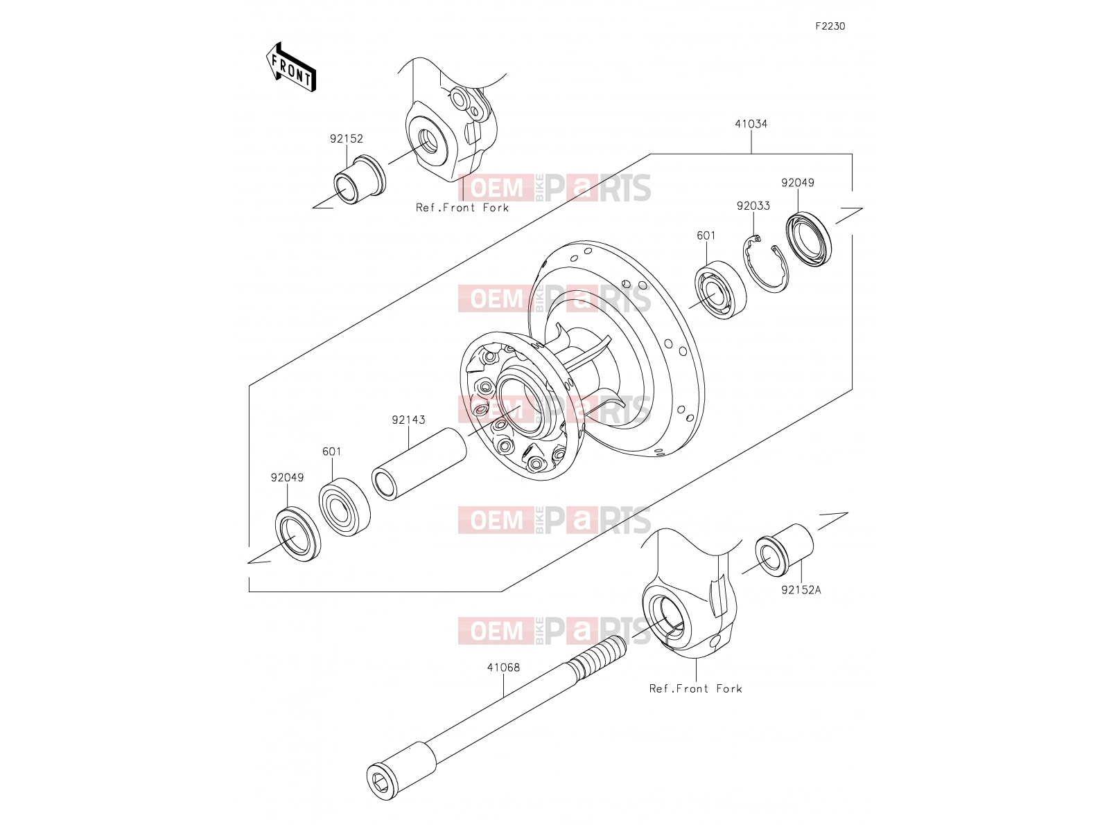 KAWASAKI 2020 36 Front Hub