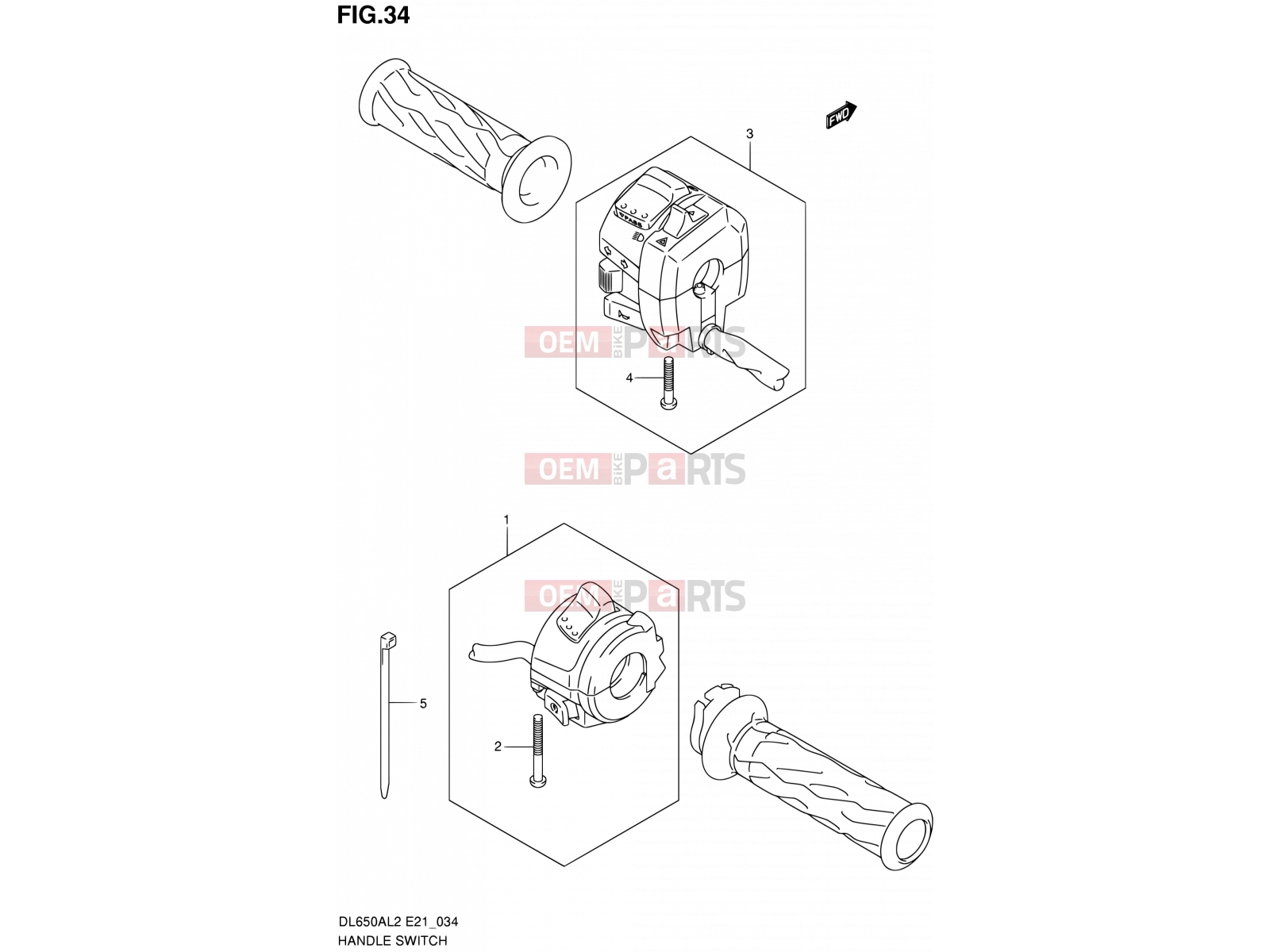 SUZUKI DL650AUE L2 (2012) V-Strom (E21) 34 - HANDLE SWITCH