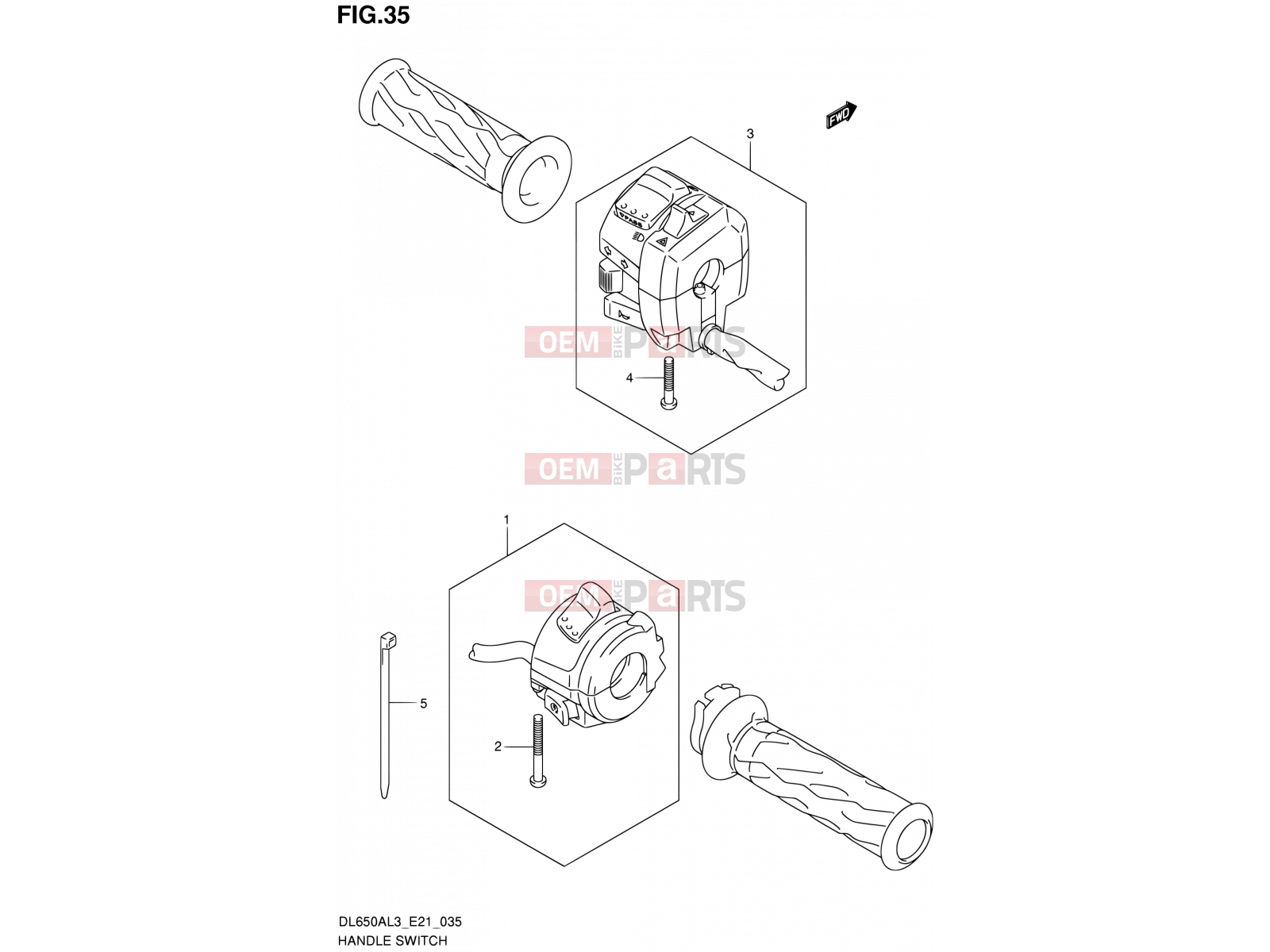 SUZUKI DL650AUE L3 (2013) V-Strom (E21) 35 - HANDLE SWITCH
