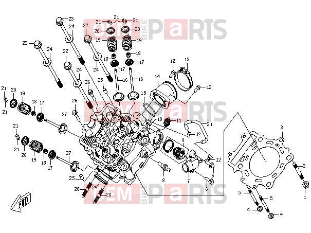 CFMOTO 2014 UTV RANCHER 500 (CF500-3) CYLINDER HEAD - E08