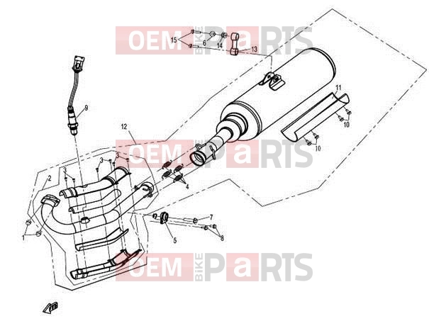 CFMOTO 2011 UTV UFORCE 600 (CF600-5) MUFFER