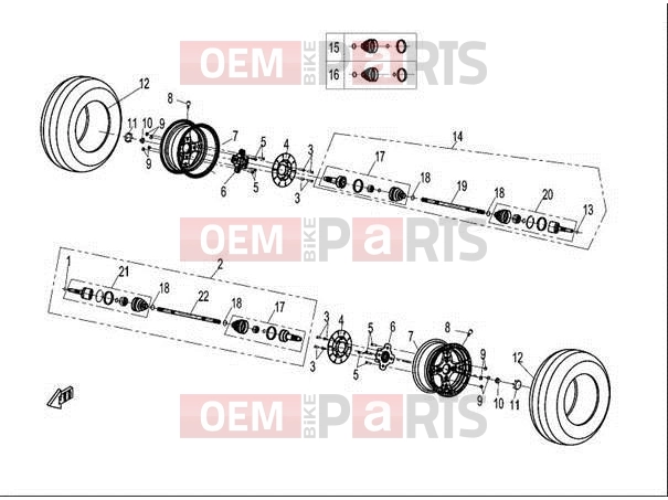 CFMOTO 2011 UTV UFORCE 600 (CF600-5) FRONT WHEEL