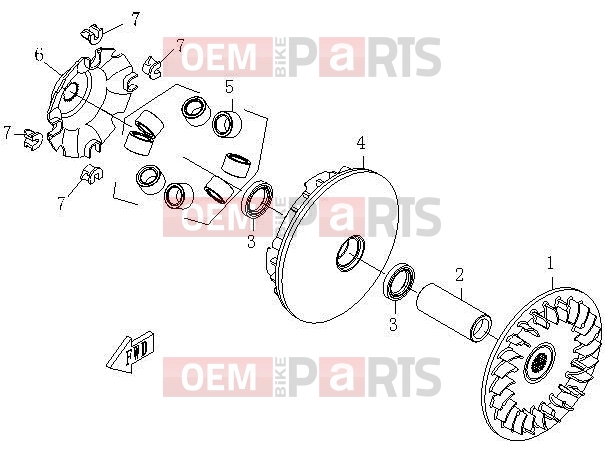 CFMOTO 2011 UTV UFORCE 600 (CF600-5) PRIMARY SHEAVE - E15