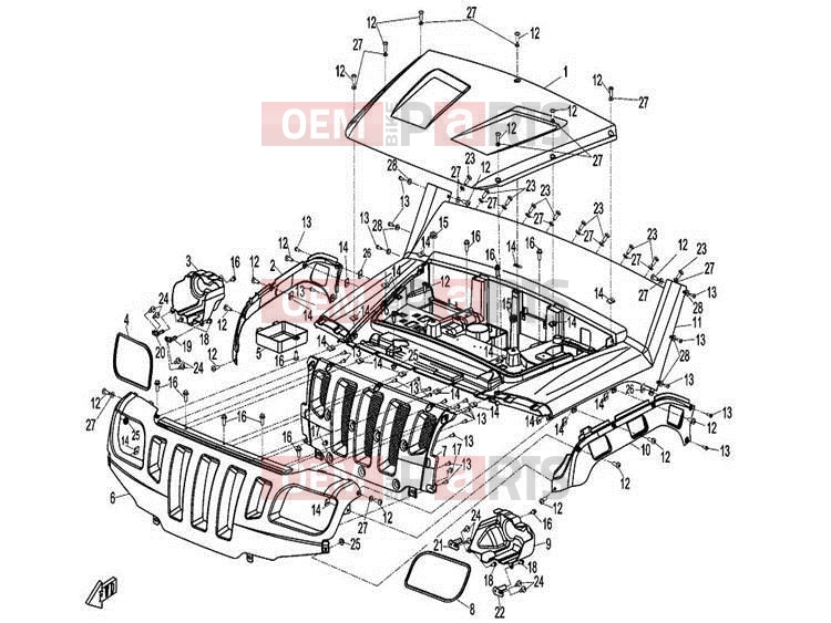 CFMOTO 2012 UTV UFORCE 600 (CF600-5) PLASTIC I