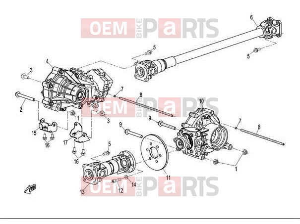 CFMOTO 2012 UTV UFORCE 600 (CF600-5) DRIVE SYSTEM