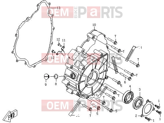 CFMOTO 2013 UTV UFORCE 600 (CF600-5) CRANKCASE COVER (LEFT) - E05
