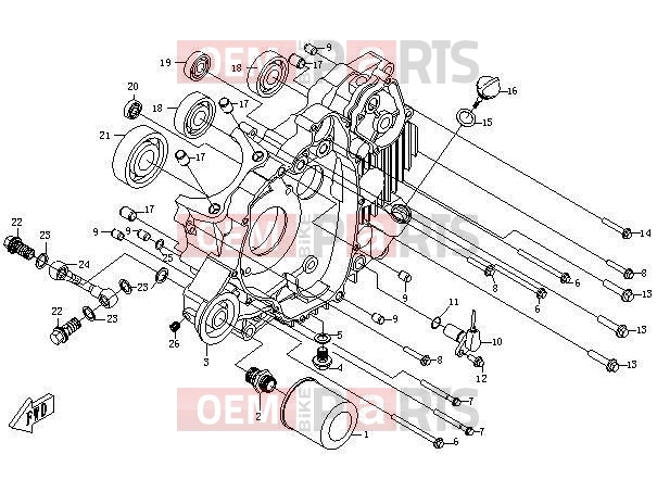 CFMOTO 2014 UTV UFORCE 600 (CF600-5) LEFT CRANKCASE