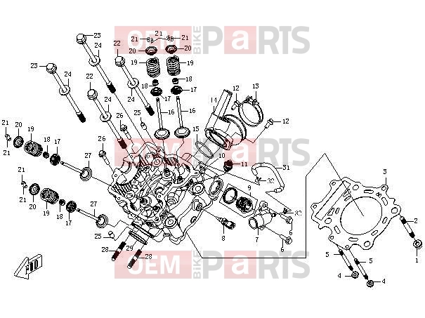 CFMOTO 2014 UTV UFORCE 600 (CF600-5) CYLINDER HEAD - E09