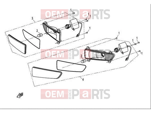 CFMOTO 2015 UTV UFORCE 600 (CF600-5) FRONT TURN LIGHT