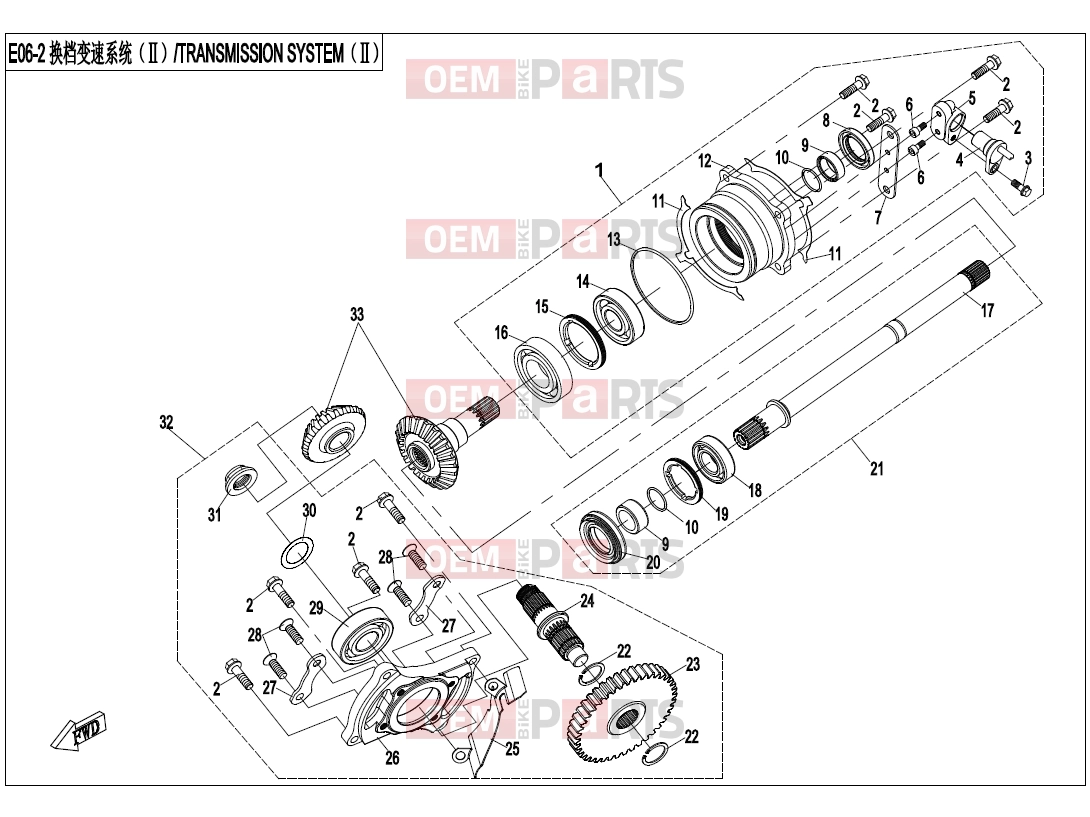 CFMOTO 2017 UTV UFORCE 800 (CF800UU-A) TRANSMISSION SYSTEM (2) - E06-2