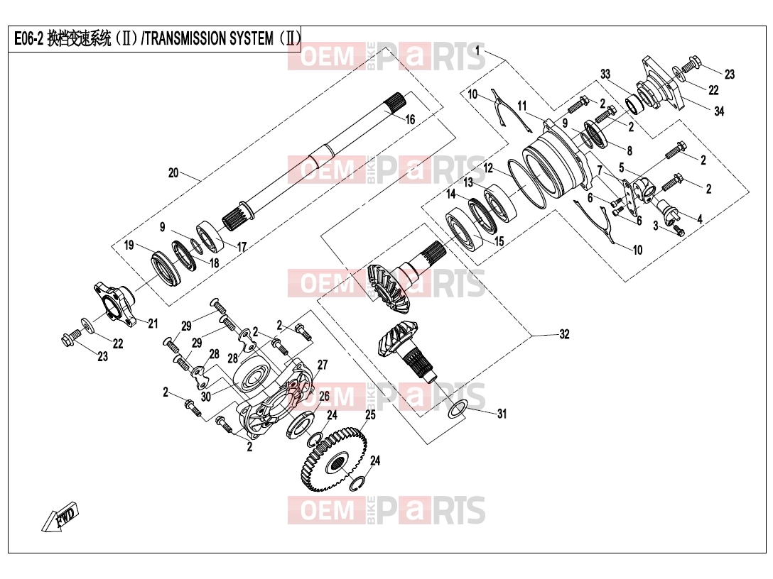 CFMOTO 2017 SSV ZFORCE 1000 (CF1000UTR-2) TRANSMISSION SYSTEM(2) - E06-2
