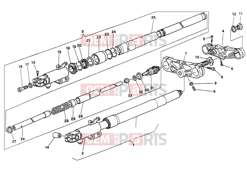 DUCATI 1992 Supersport 750 SS FRONT FORK ADJUSTABLE » FRONT SUSPENSION