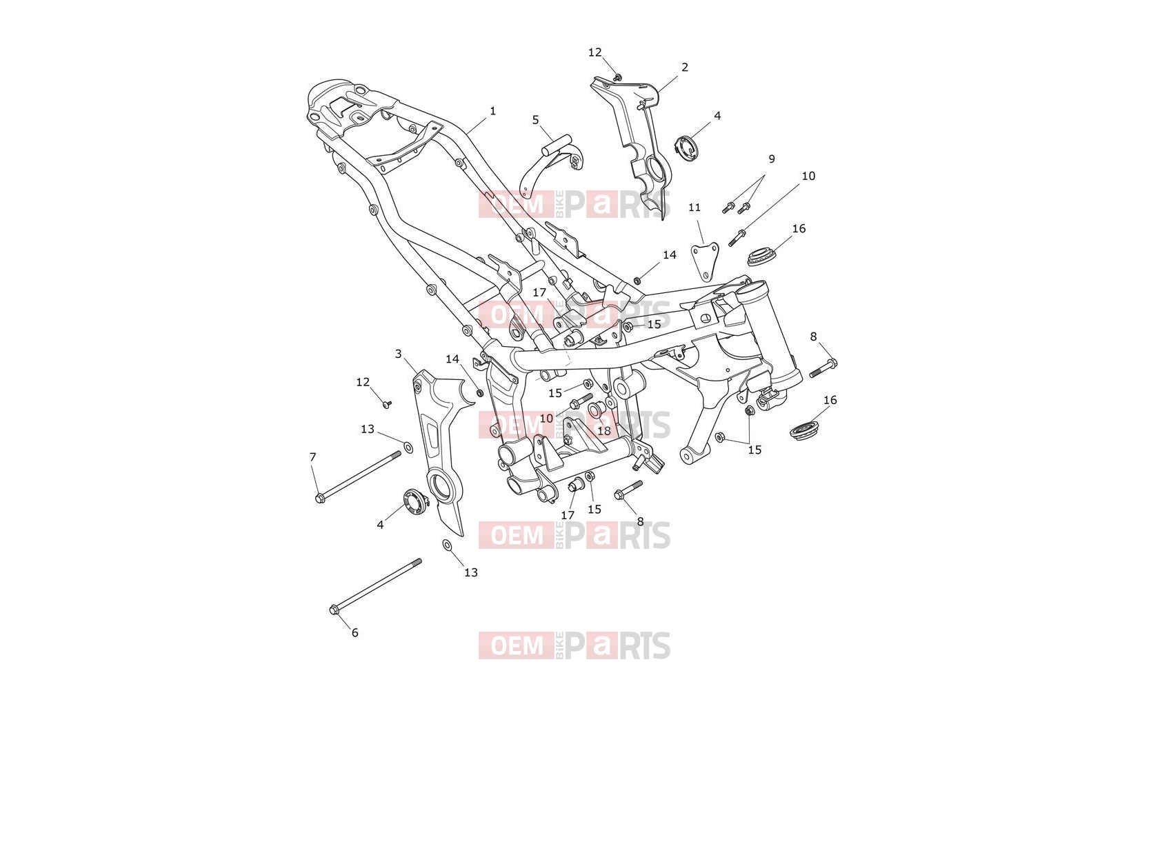 Triumph 2026 TRIDENT 660cc CN4040 > Main Frame Assembly