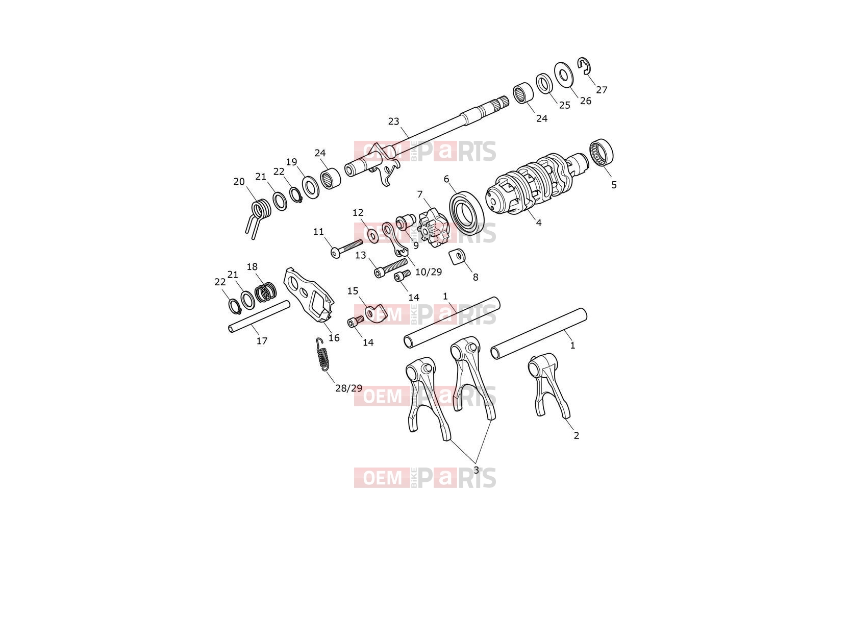 Triumph 2026 SPEED TRIPLE 1200 RS - CD3148 > Gear Selector Drum