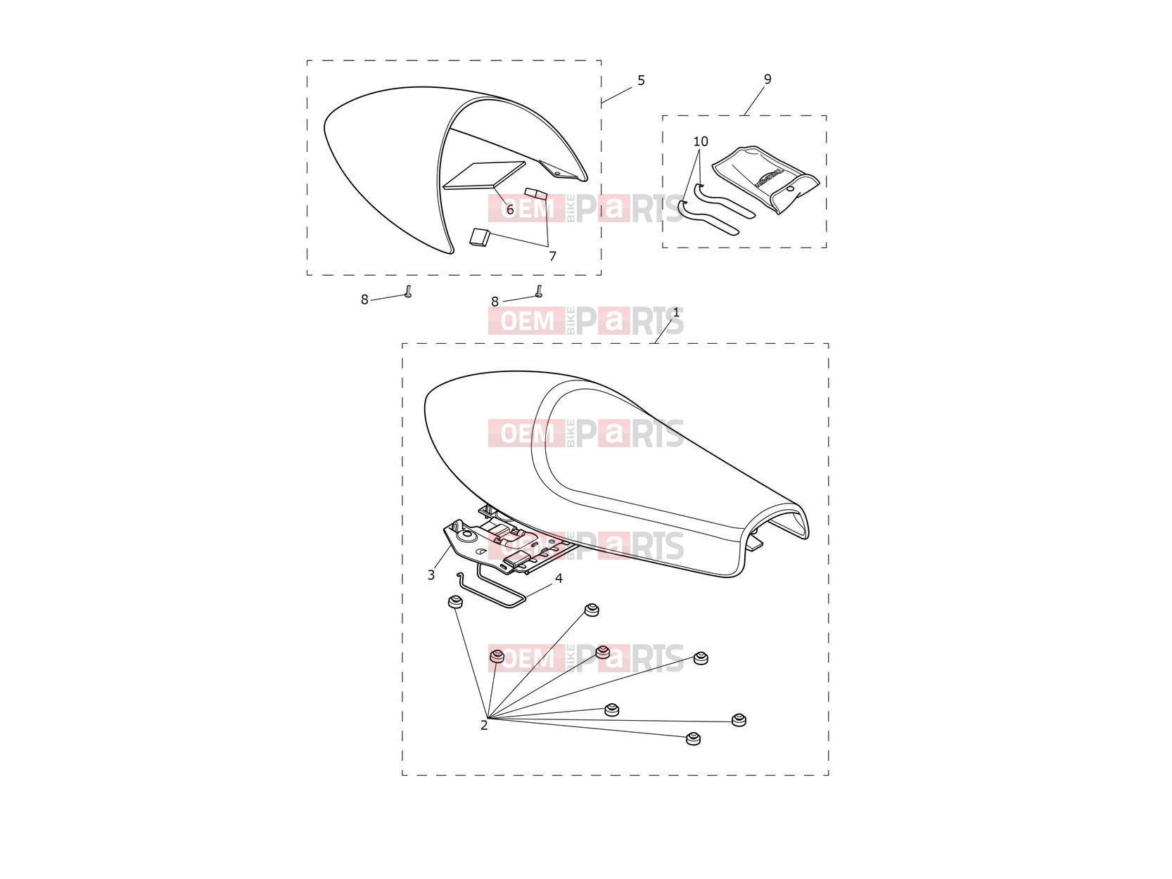 Triumph 2023 Thruxton RS Seat Assembly & Toolkit