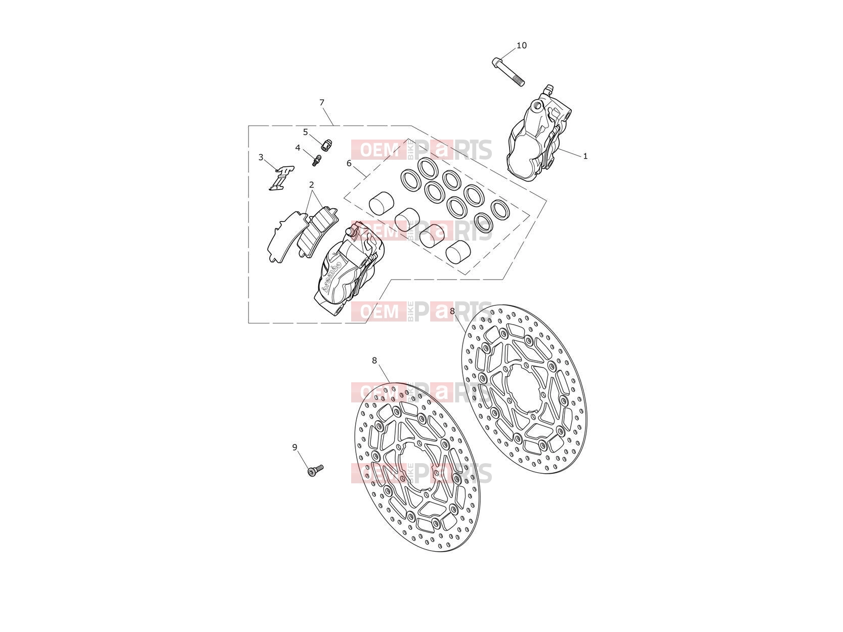 Triumph 2023 Thruxton RS Front Brake Caliper & Disc