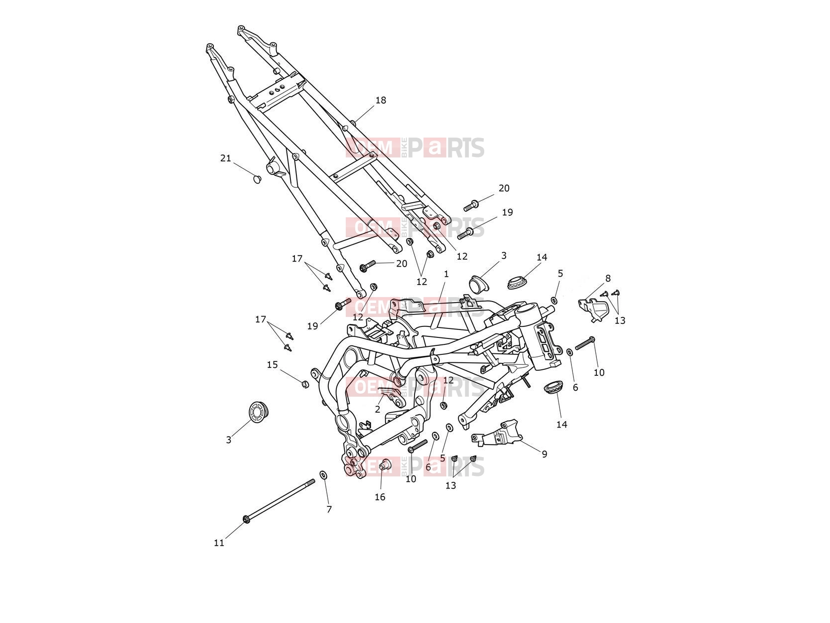 Triumph 2026 TIGER 900 Desert Frame & Subframe