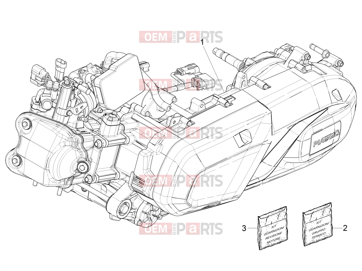 PIAGGIO Beverly 400 25° Anniversario (EU) Engine » Engine assembly