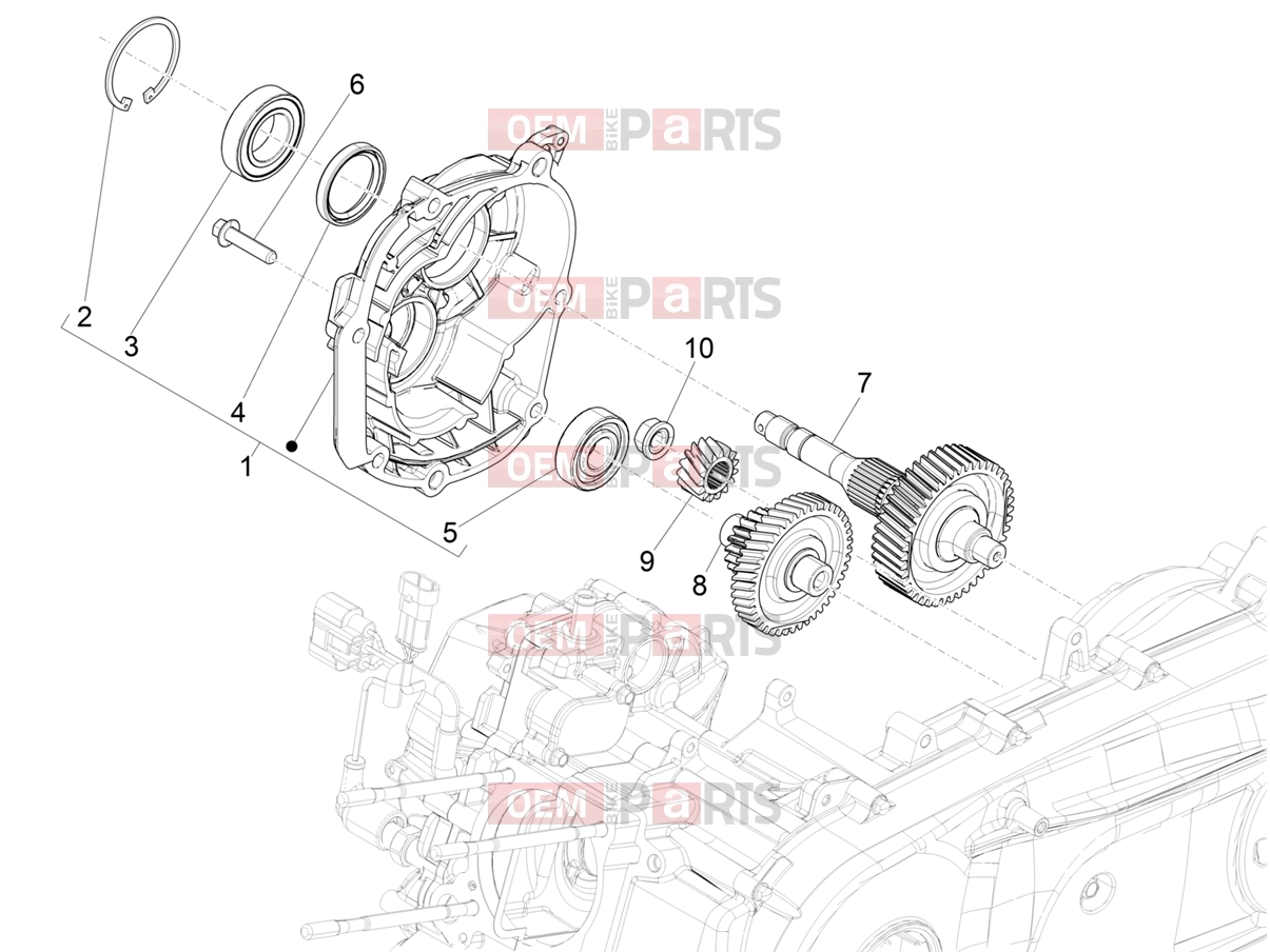 PIAGGIO Beverly 400 25° Anniversario (EU) Engine » Reduction unit