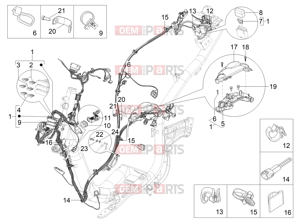 PIAGGIO Liberty 50 (EU) Electrical system » Main cable harness