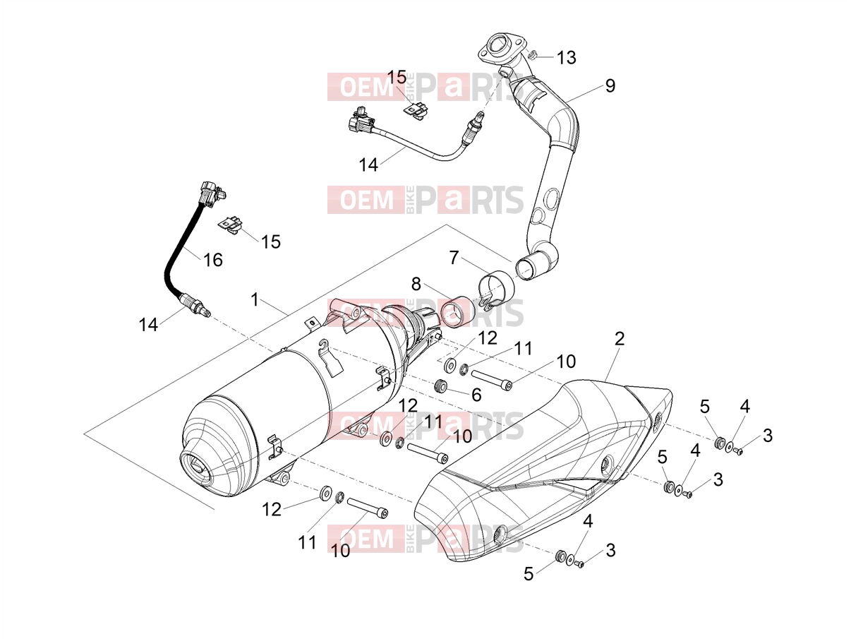 PIAGGIO Medley 200 (EU) Engine » Silencer