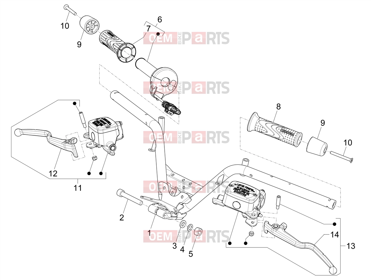PIAGGIO MP3 MAXI 530 HPE E5+ Exclusive (EU) Handlebars/Steering » Handlebars - Master cil.