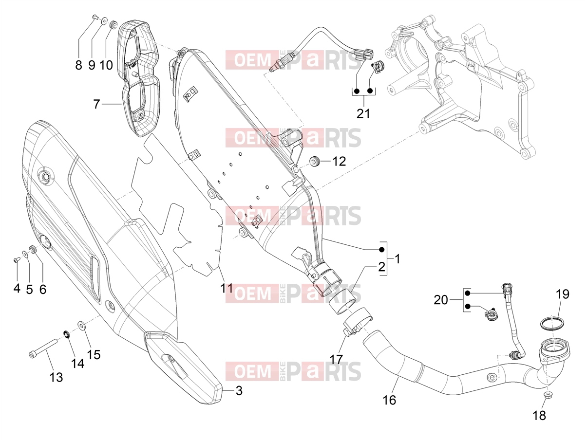 PIAGGIO MP3 MAXI 530 HPE E5+ Exclusive (EU) Engine » Silencer