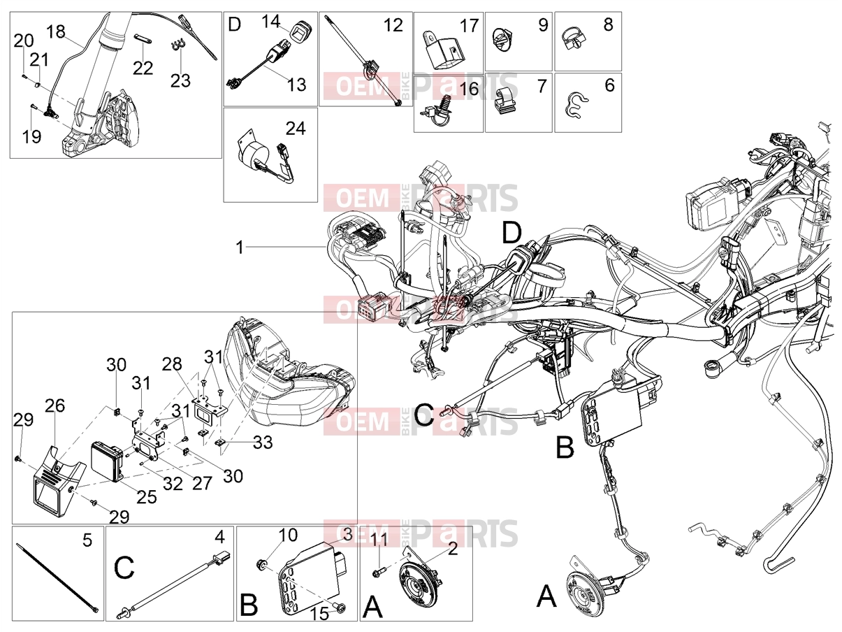 MOTOGUZZI Stelvio PFF Rider Assistance SolutioN (EU) Electrical systems » Front electrical system