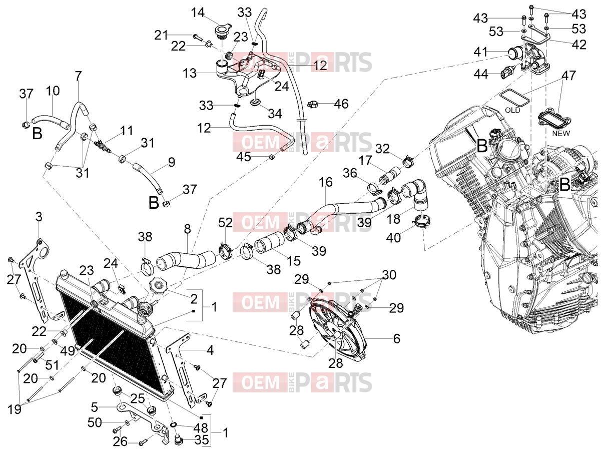 MOTOGUZZI Stelvio (EU) Cooling system » Cooling system