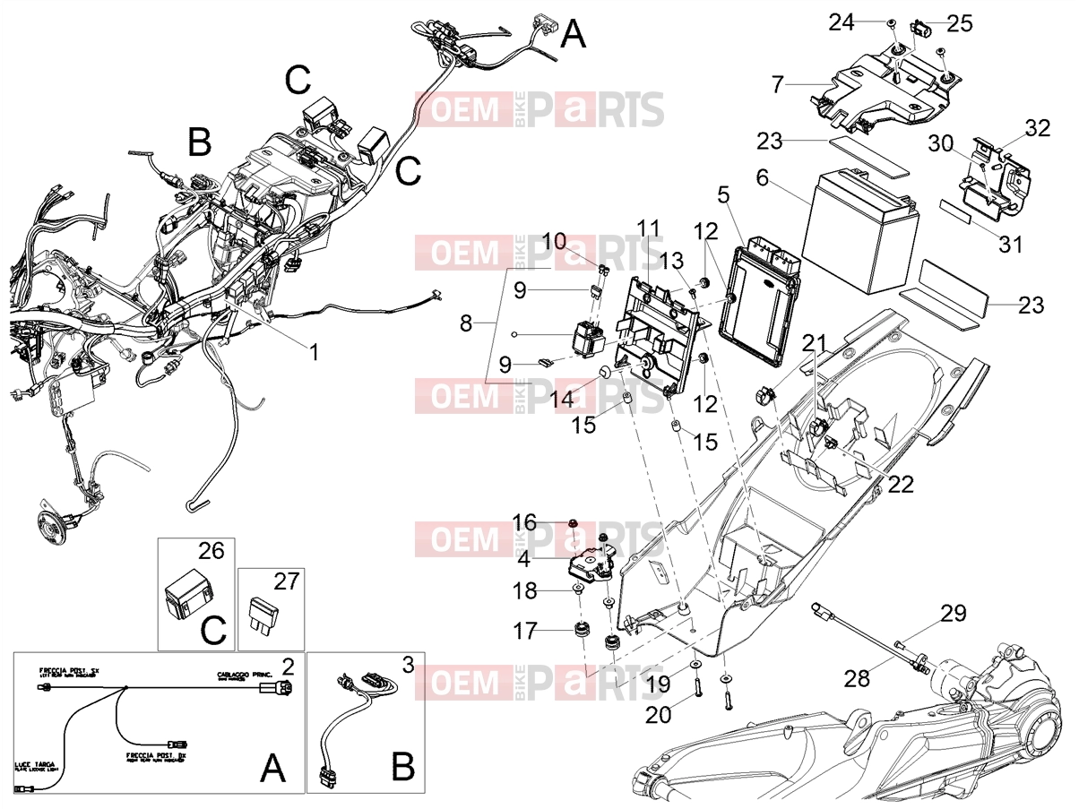 MOTOGUZZI Stelvio (EU) Electrical systems » Rear electrical system