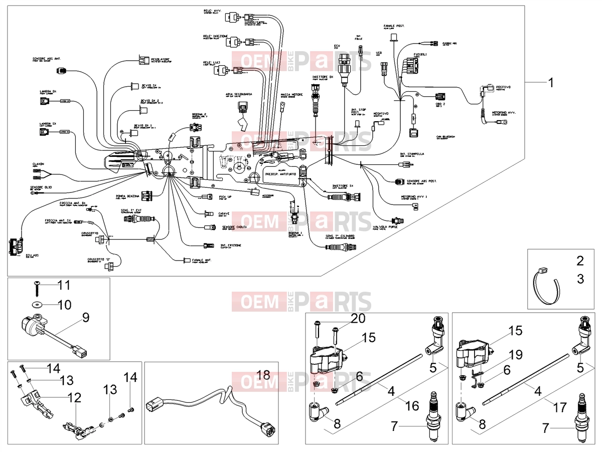 MOTOGUZZI V7 Stone 850 (EU) Electrical systems » Central electrical system