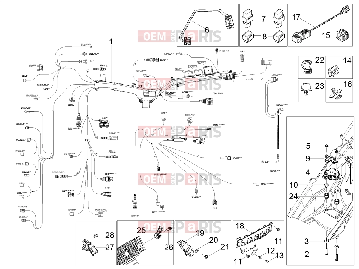 MOTOGUZZI V85 TT (EU) Electrical systems » Central electrical system