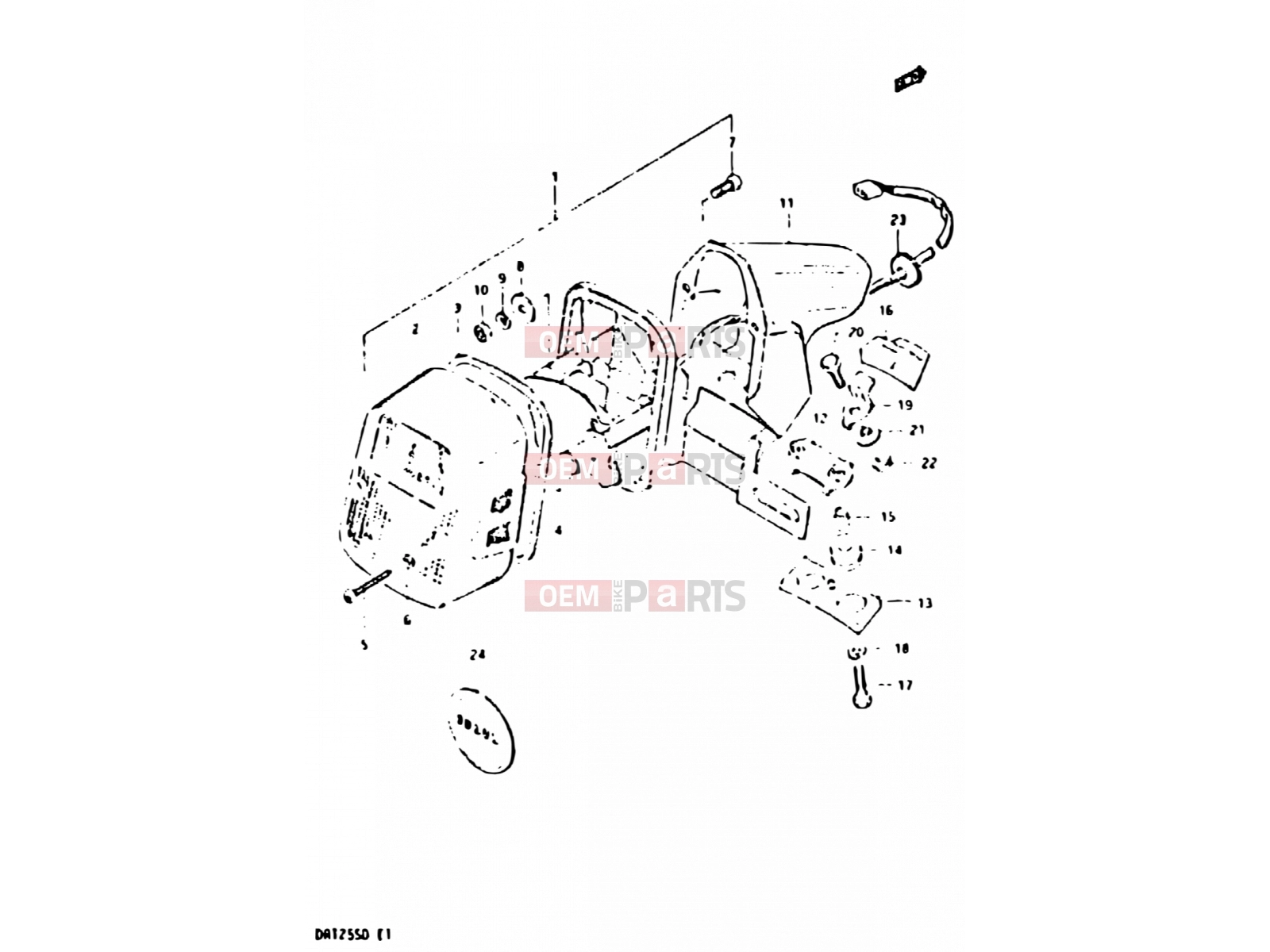 SUZUKI DR125S Z (1982) 31 - REAR COMBINATION LAMP (E02, E04, E15, E21, E25)